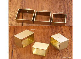 Foto van Meubels 4pcs square brass tip cap for mid century modern table leg feet replacement cover and sofa f