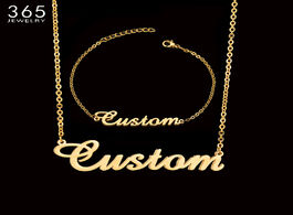 Foto van Sieraden fashion stainless steel personalized custom name neckalce for women men handmade customized