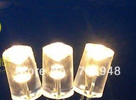 Foto van Lampen verlichting free shipping 100pcs 3mm 5mm cylindrical concave led long flat top warm white 600
