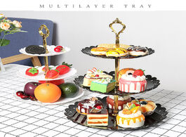 Foto van Meubels european fruit plate three layer snack rack living room bowl wedding cake candy dessert vege