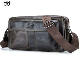 Foto van Tassen brand cross men genuine leather briefcase messenger bag fashion cow business handbags for doc