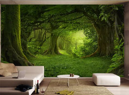Foto van: Woning en bouw custom 3d mysterious woods meadow mural photo wallpapers living room cafe background 