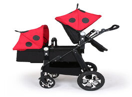 Foto van Baby peuter benodigdheden twin car cool version can sit and lying trolley folding umbrella carts dou
