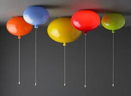Foto van Lampen verlichting dia 25cm 6 colors balloon acrylic pendant light fixture home deco bedroom childre