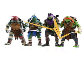 Foto van Speelgoed new free shipping 4pcs lot model toys action toy figures turtles animation furnishing arti