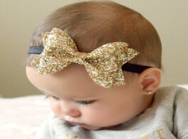 Foto van Baby peuter benodigdheden sparkling hair accessories bow girl headbands elastic multicolor infant he