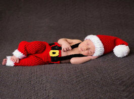 Foto van Baby peuter benodigdheden newborn photography props accessories christmas hat romper 2pcs set knitte