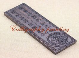 Foto van Kantoor school benodigdheden paperweights black catalpa wood carving painting calligraphy sumi e
