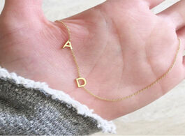 Foto van Sieraden 2020 new fashion double letters necklace stainless steel jewelry personalized mini two init