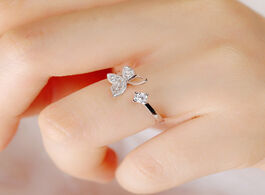Foto van Sieraden 925 sterling silver luxury crystal butterfly rings for women jewelry fashion open adjustabl