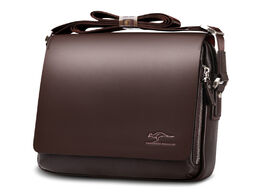 Foto van Tassen new kangaroo luxury brand men s messenger bag vintage leather shoulder for handsome casual cr