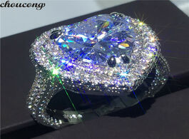 Foto van Sieraden choucong big heart shape promise ring 925 sterling silver 6ct aaaaa cz engagement wedding b