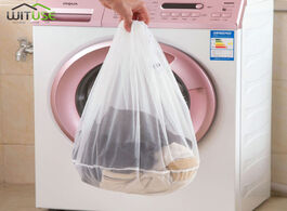 Foto van Huis inrichting household thick nylon mesh laundry wash bag underwear bra coats curtain washing larg