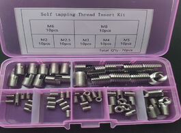 Foto van Bevestigingsmaterialen 70pc m2 m2.5 m3 m4 m5 m6 m8 stainless steel self tapping thread slotted inser