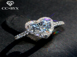 Foto van Sieraden cc heart rings for women s925 silver wedding engagement bridal jewelry cubic zirconia stone