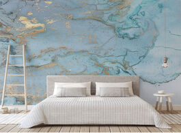 Foto van Woning en bouw custom any size 3d mural wall cloth light luxury paper texture bronzing blue bedroom 