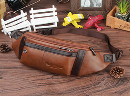 Foto van Tassen brand famous men genuine natural leather messenger chest day pack shoulder crossbody bag fash