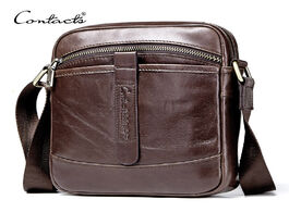 Foto van Tassen contact s 2020 casual men messenger bag genuine leather small shoulder bags for man luxury br