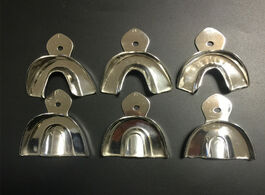 Foto van Schoonheid gezondheid 6pcs dental trays denture instruments stainless steel impression tray no hole 