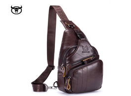Foto van Tassen famous brand genuine leather men messenger bag casual crossbody fashion s handbag chest male 