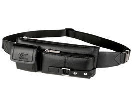Foto van Tassen luxury brand waist bag men leather fanny pack chest male casual belt bags sling crossbody bum