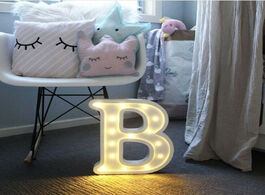 Foto van Huis inrichting creative 26 english alphabet number battery lamp luminous led letter night light rom