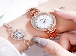 Foto van Horloge lvpai brand luxury bracelet watches set for women fashion geometric bangle quartz clock ladi