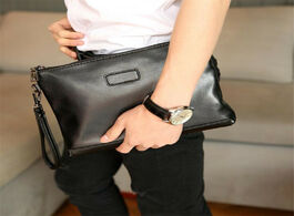 Foto van Tassen new style mens pu leather male zipper clutch purse casual with strap for men vintage business