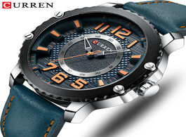 Foto van Horloge curren casual leather watch for men style business quartz wristwatches new relojes hombre un