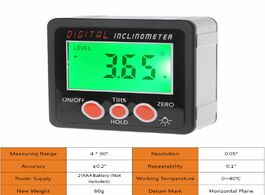 Foto van Gereedschap digital inclinometer electronic protractor aluminum alloy shell bevel box angle gauge me