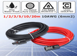 Foto van Elektronica kinco 1 pair solar panel extension cable copper wire black and red with for connector pv