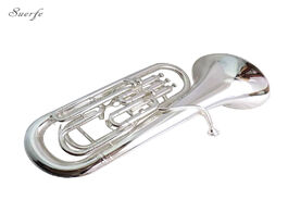 Foto van Sport en spel bb euphonium compensating system silver plated horns 3 1 piston musical instruments
