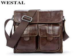 Foto van Tassen westal genuine leather men s shoulder bags for luxury messenger bag male designer crossbody i