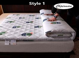 Foto van Meubels chpermore thickening sanding print mattress tatami single double foldable mattresses bedspre