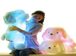 Foto van Speelgoed 1pc 50cm creative light up led teddy dog stuffed animals luminous plush toy colorful glowi