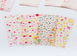 Foto van Kantoor school benodigdheden 1 sheet crystal epoxy butterfly flower heart decorative stickers dairy 
