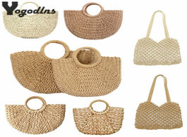Foto van Tassen multi styles straw bags handmade summer woven beach ladies shoulder bag bohemia bali travel f