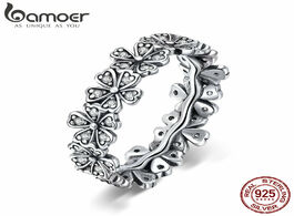 Foto van Sieraden bamoer 925 sterling silver flowers finger rings dazzling daisy meadow stackable ring clear 
