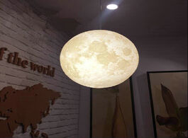 Foto van Lampen verlichting 3d print pendant lights novelty creative moon atmosphere night light lamp restaur