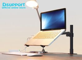 Foto van Computer height adjustable desktop clamping 11 15 inch laptop holder full motion cooling lapdesk not