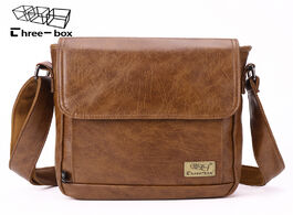 Foto van Tassen three box luxury brand leather men shoulder bag male vintage messenger ipad holder flap 2020 