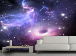 Foto van Woning en bouw custom 3d wall cloth modern starry sky galaxy mural wallpaper bedroom living room res