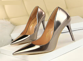 Foto van Schoenen bigtree women pumps shoes new patent leather fashion sexy high heels office s wedding party