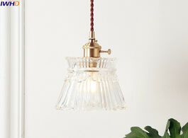 Foto van Lampen verlichting iwhd nordic copper glass pendant light fixtures bedroom living room loft lights h