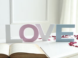 Foto van Huis inrichting 15cm 10cm freestanding wooden word color letter crafts wedding party home decoration