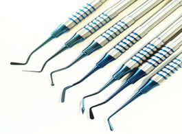 Foto van Schoonheid gezondheid 7pcs dental composite resin filling spatula titanium plated head filler set th