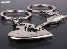Foto van Sieraden new trendy hot sale one pair key chain alloy arrow bow love keyrings chains lovers ring cou