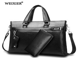 Foto van Tassen weixier brand men bag high quality classic pu leather man briefcase s business handbag messen