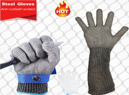 Foto van Beveiliging en bescherming brand high quality safety gloves stainless steel wire braided cut proof p