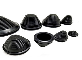 Foto van Woning en bouw 2pcs rubber wire hole dust covers plugs black tapered cable seal ring grommet gasket 